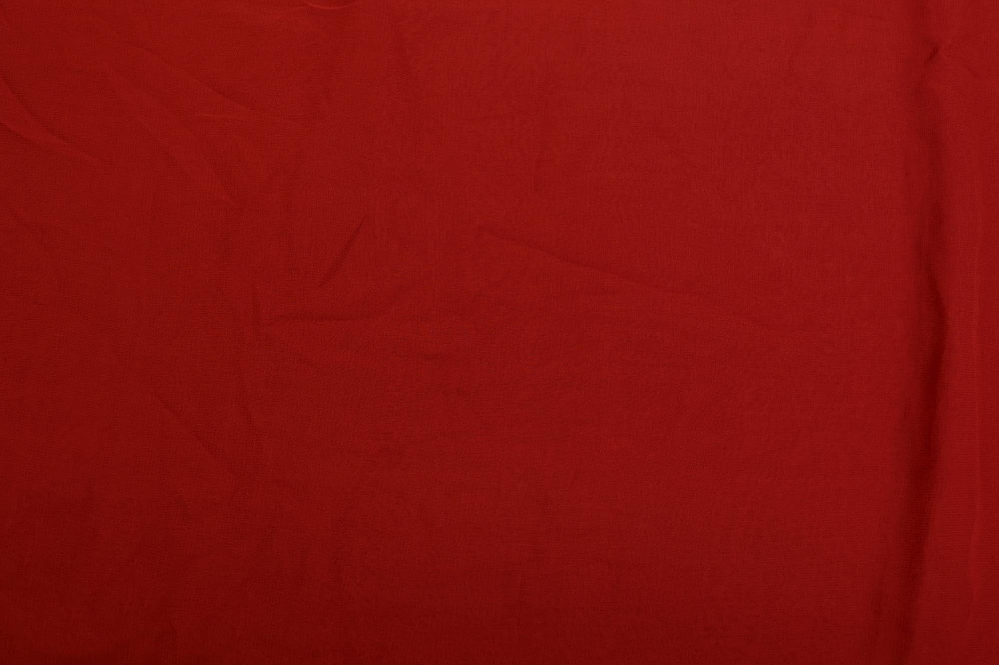 Red plain georgette fabric