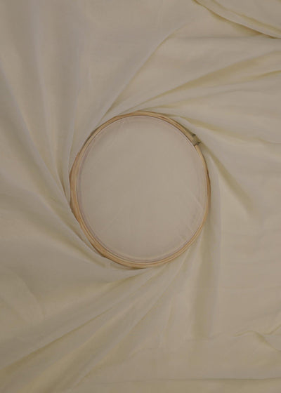 Off White Plain Georgette Fabric 9293(61)