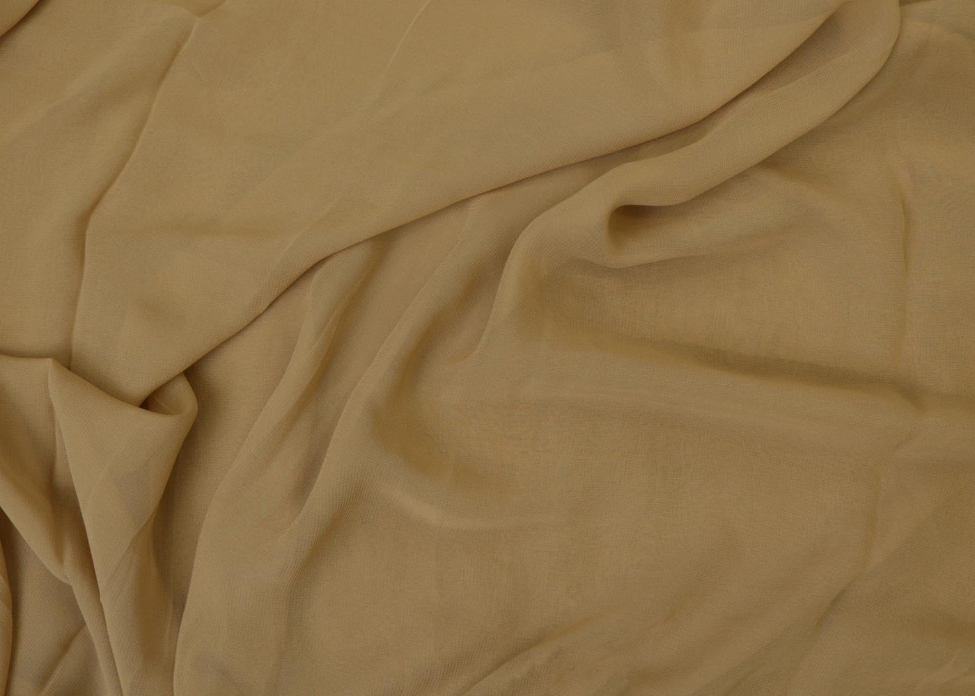 Beige plain georgette fabric