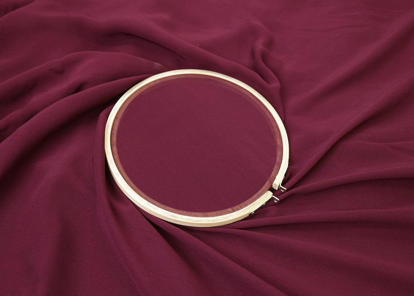 Wine plain georgette fabric- Paras Gallery Fabrics