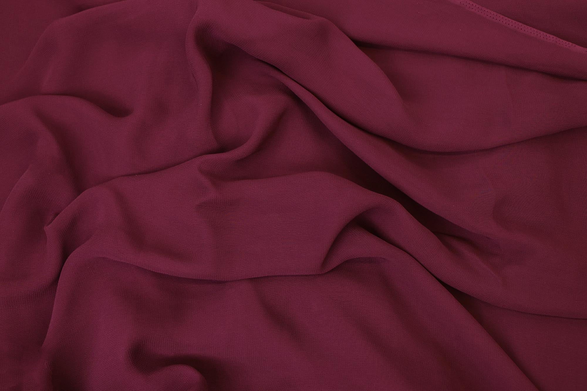 Wine plain georgette fabric