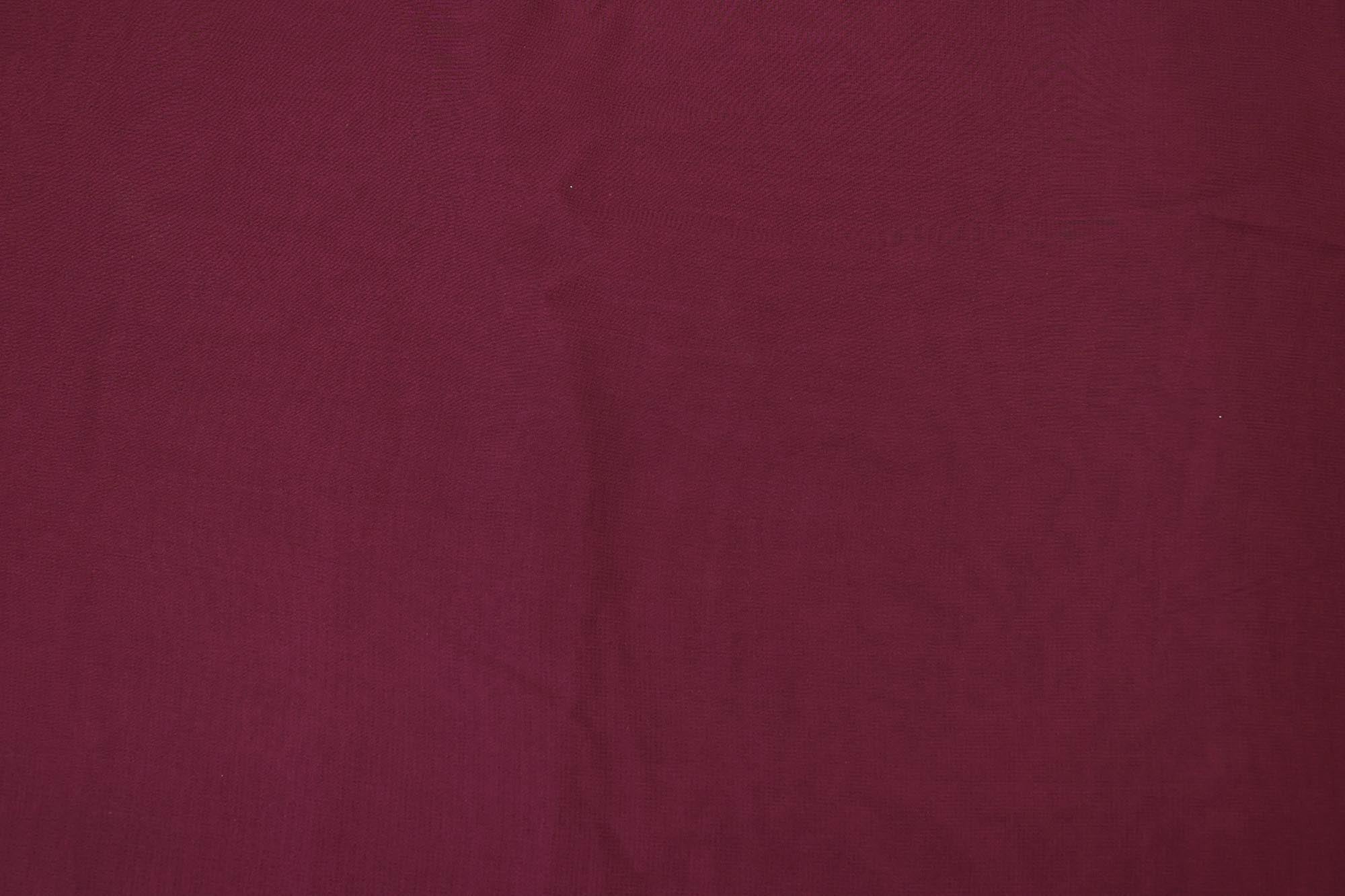 Wine plain georgette fabric