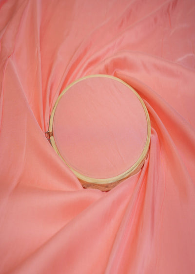Peach Pink Coloured Upada Silk Fabric 9316(19)