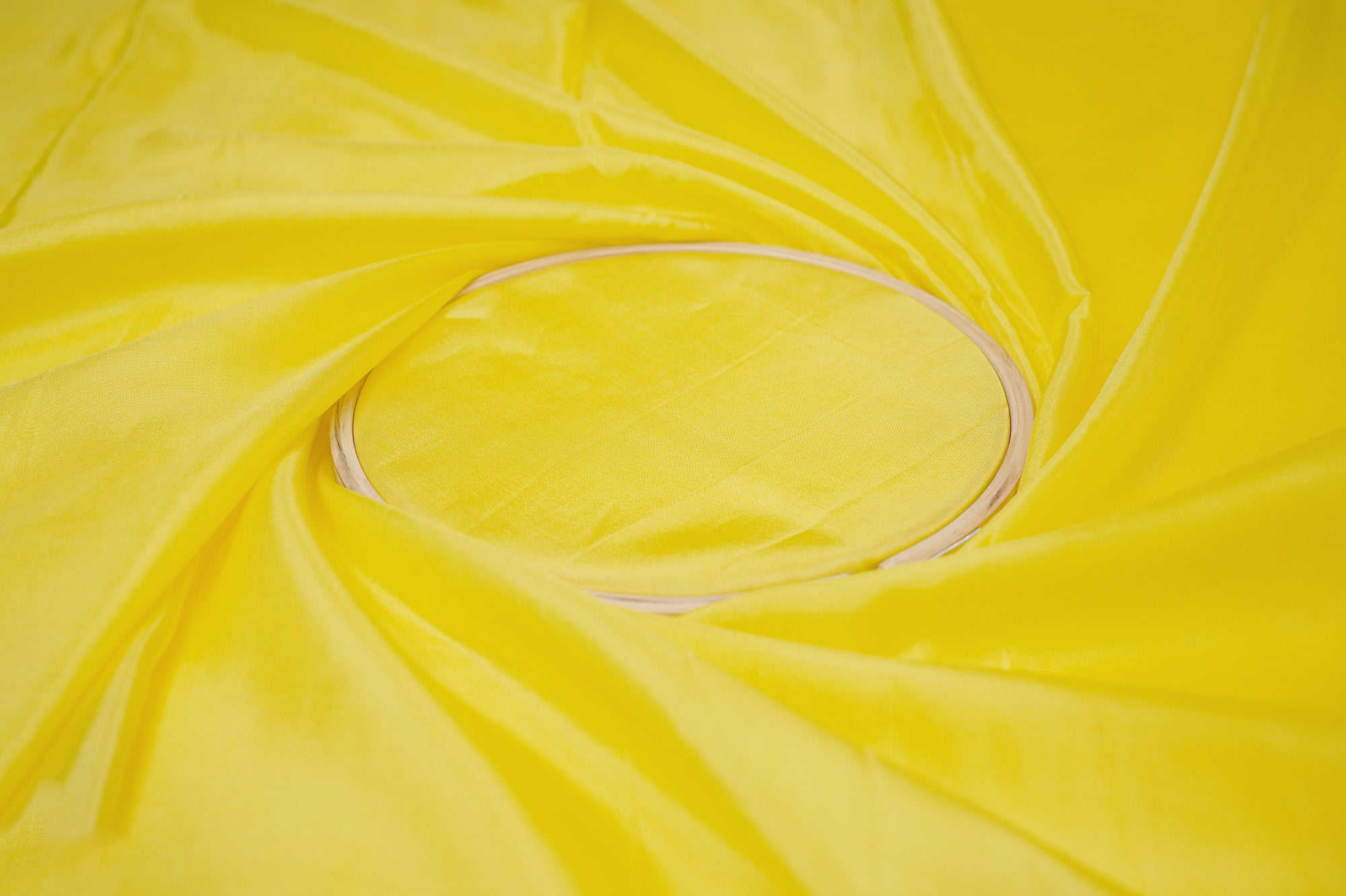 Lemon coloured upada silk fabric - Paras Gallery Fabrics