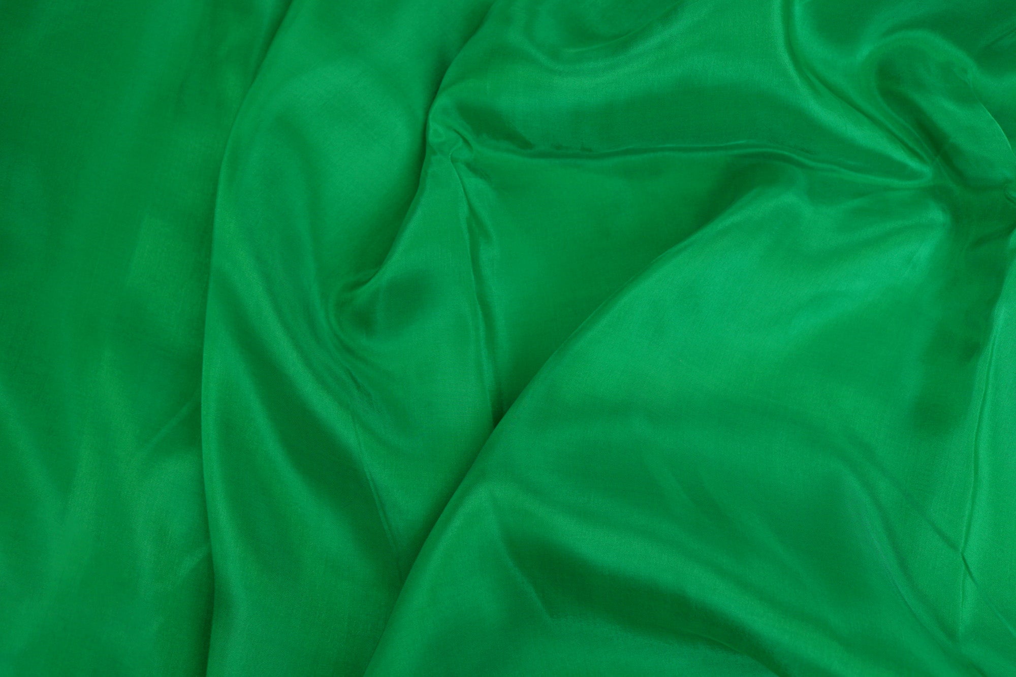 Green coloured upada silk fabric - Paras Gallery Fabrics