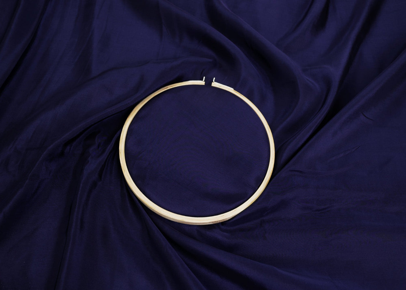 Dark Navy Blue coloured upada silk fabric - Paras Gallery Fabrics