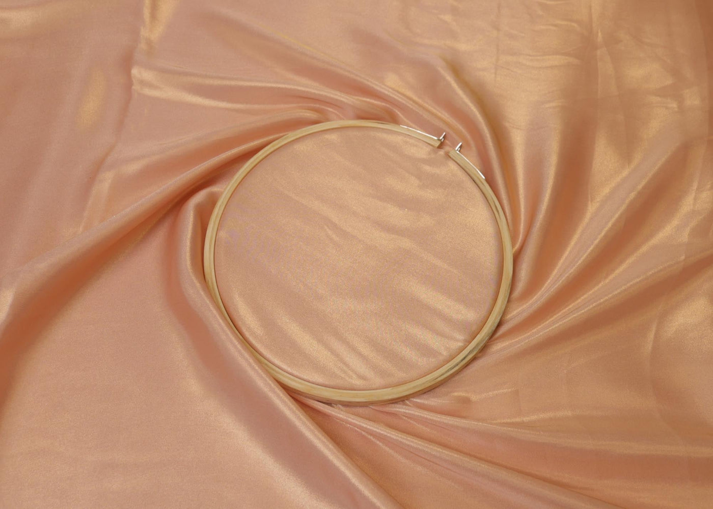 Pastel peach coloured shimmer georgette - Paras Gallery Fabrics