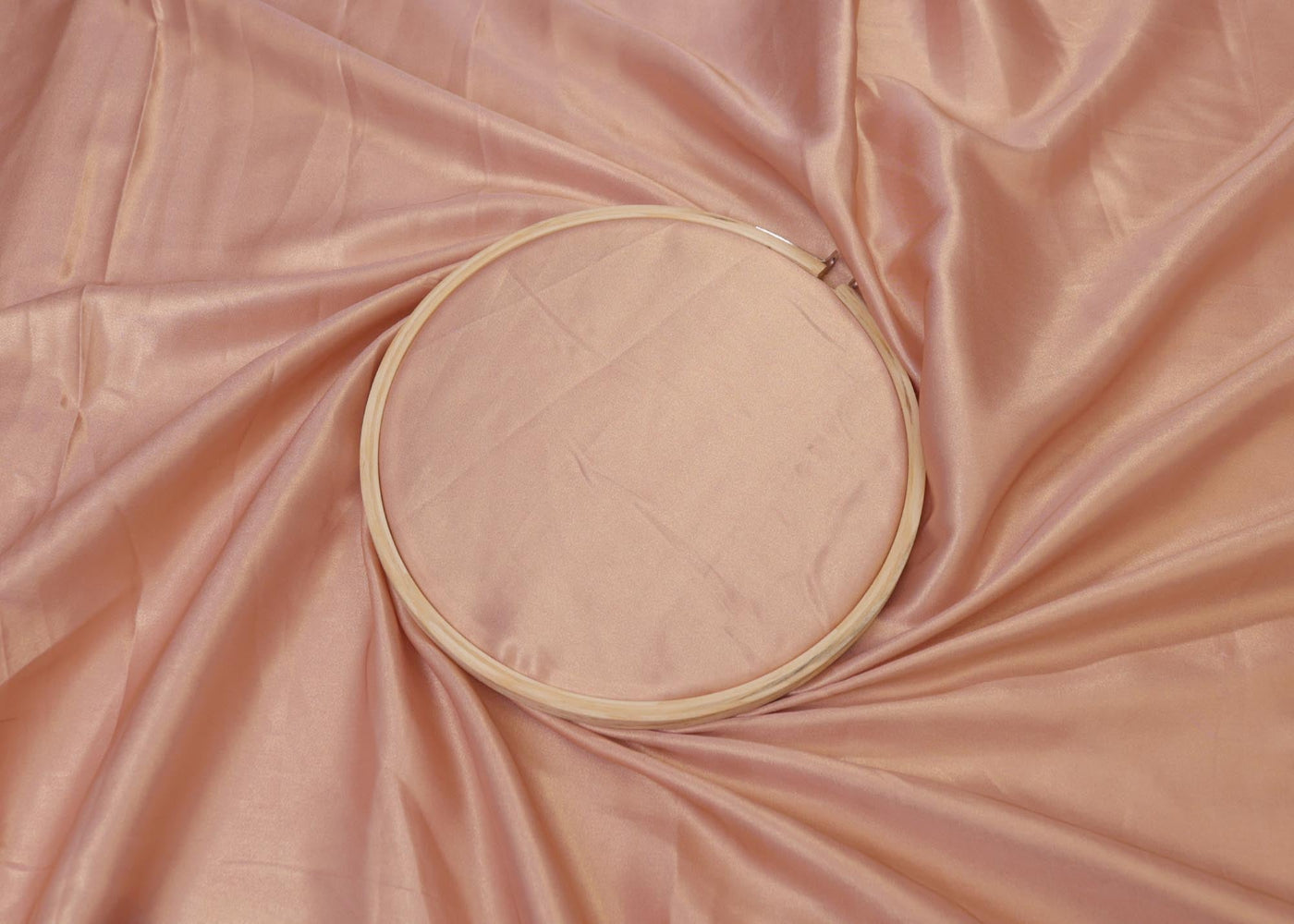 Peach coloured shimmer georgette - Paras Gallery Fabrics