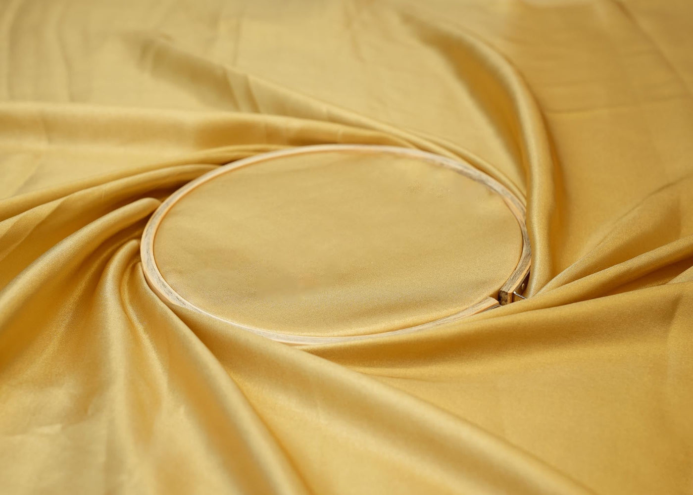 Golden coloured shimmer georgette - Paras Gallery Fabrics