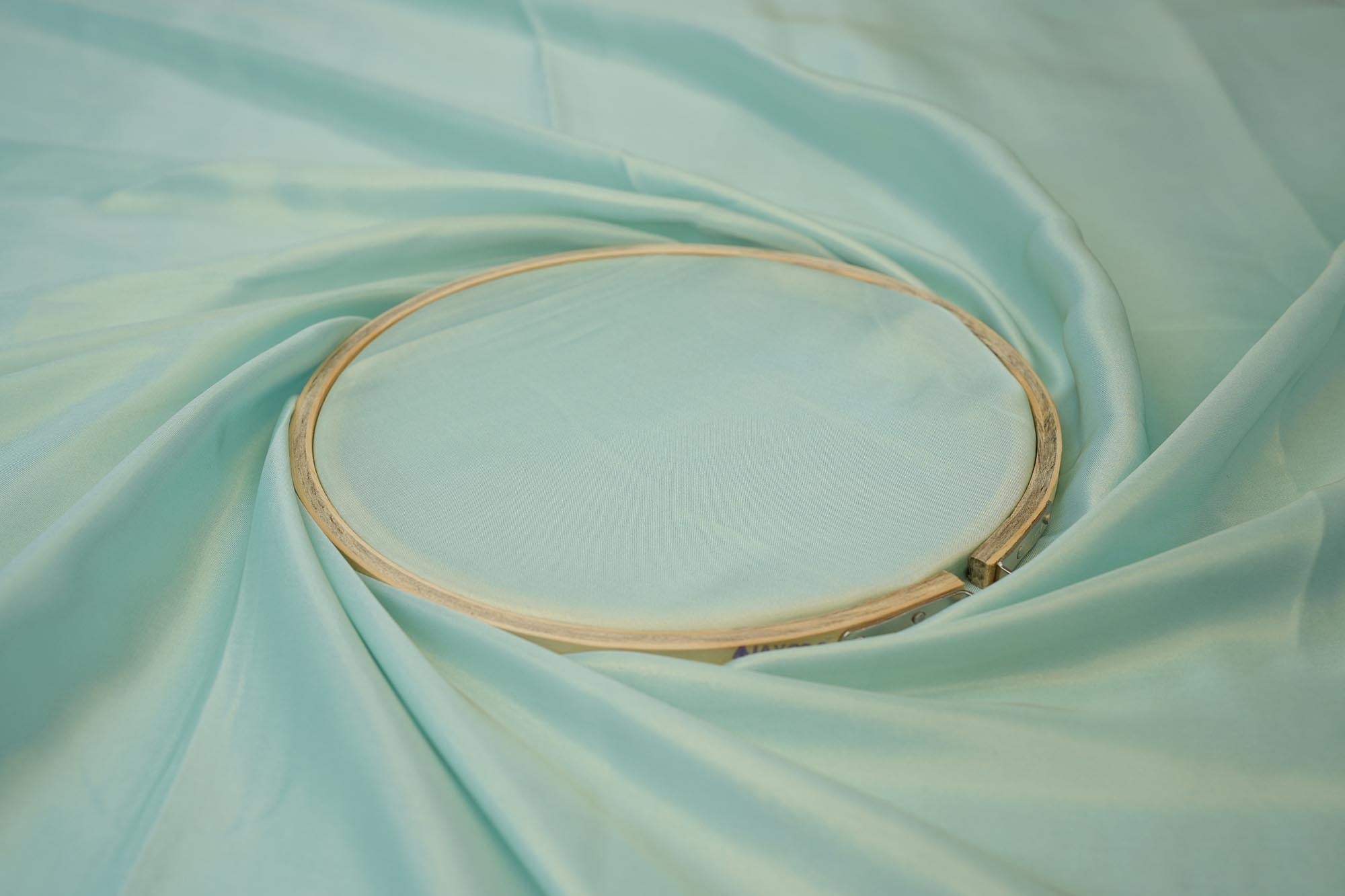 Aquamarine colour coloured shimmer georgette - Paras Gallery Fabrics