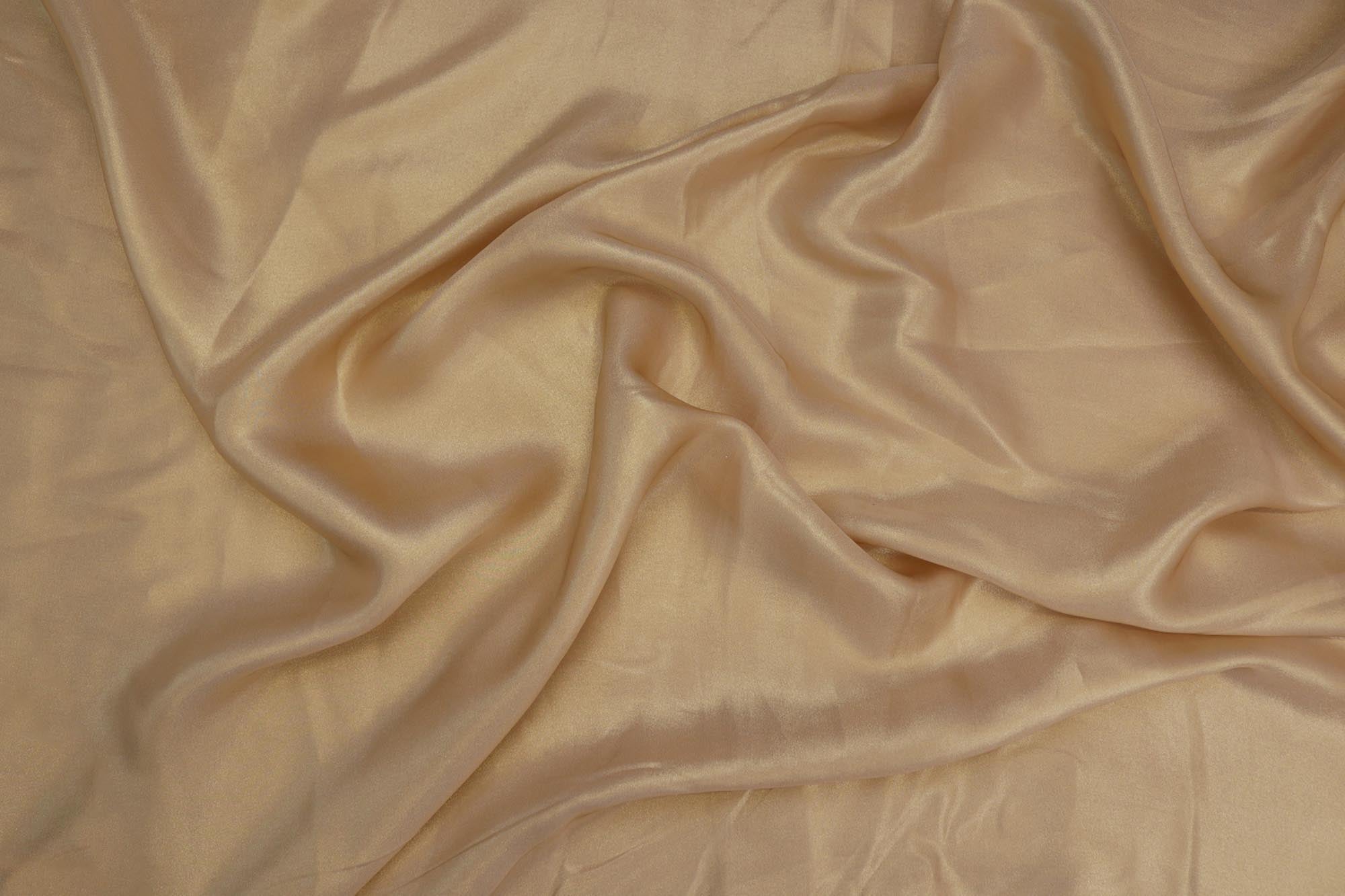 Beige gold coloured shimmer georgette