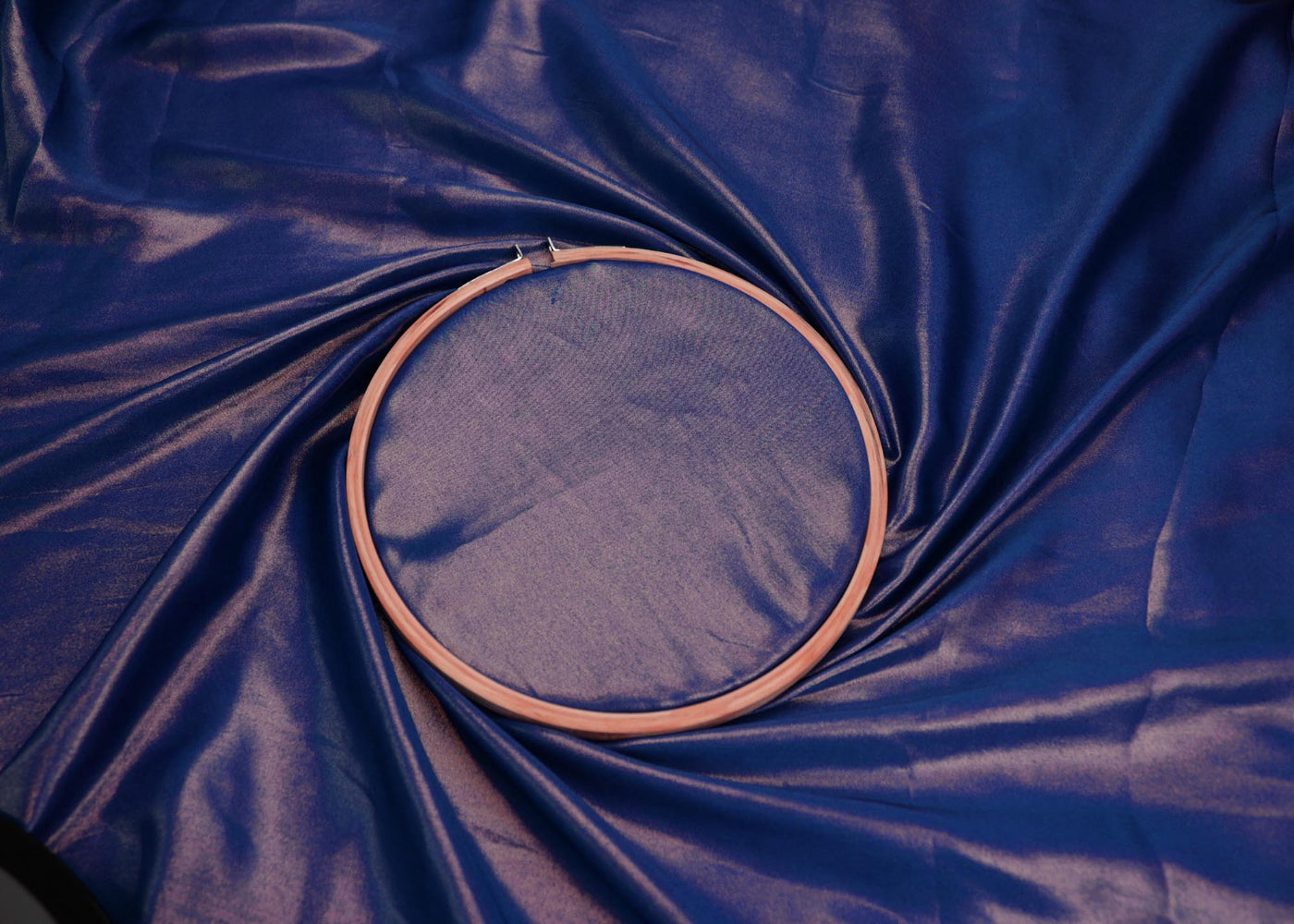 Cobalt blue coloured shimmer georgette - Paras Gallery Fabrics