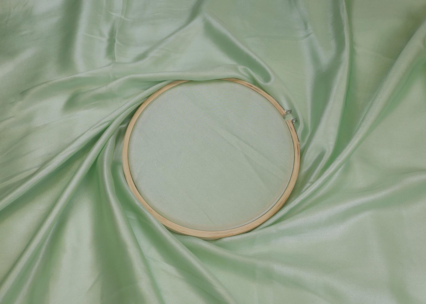 Teal green coloured shimmer georgette - Paras Gallery Fabrics