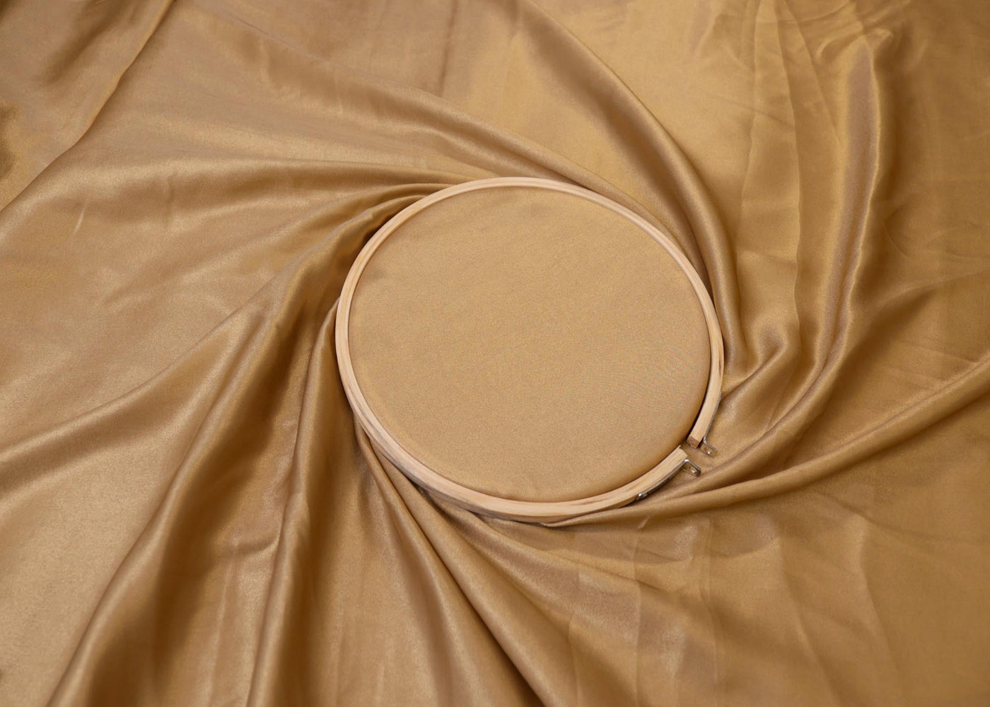 Metallic gold coloured shimmer georgette - Paras Gallery Fabrics
