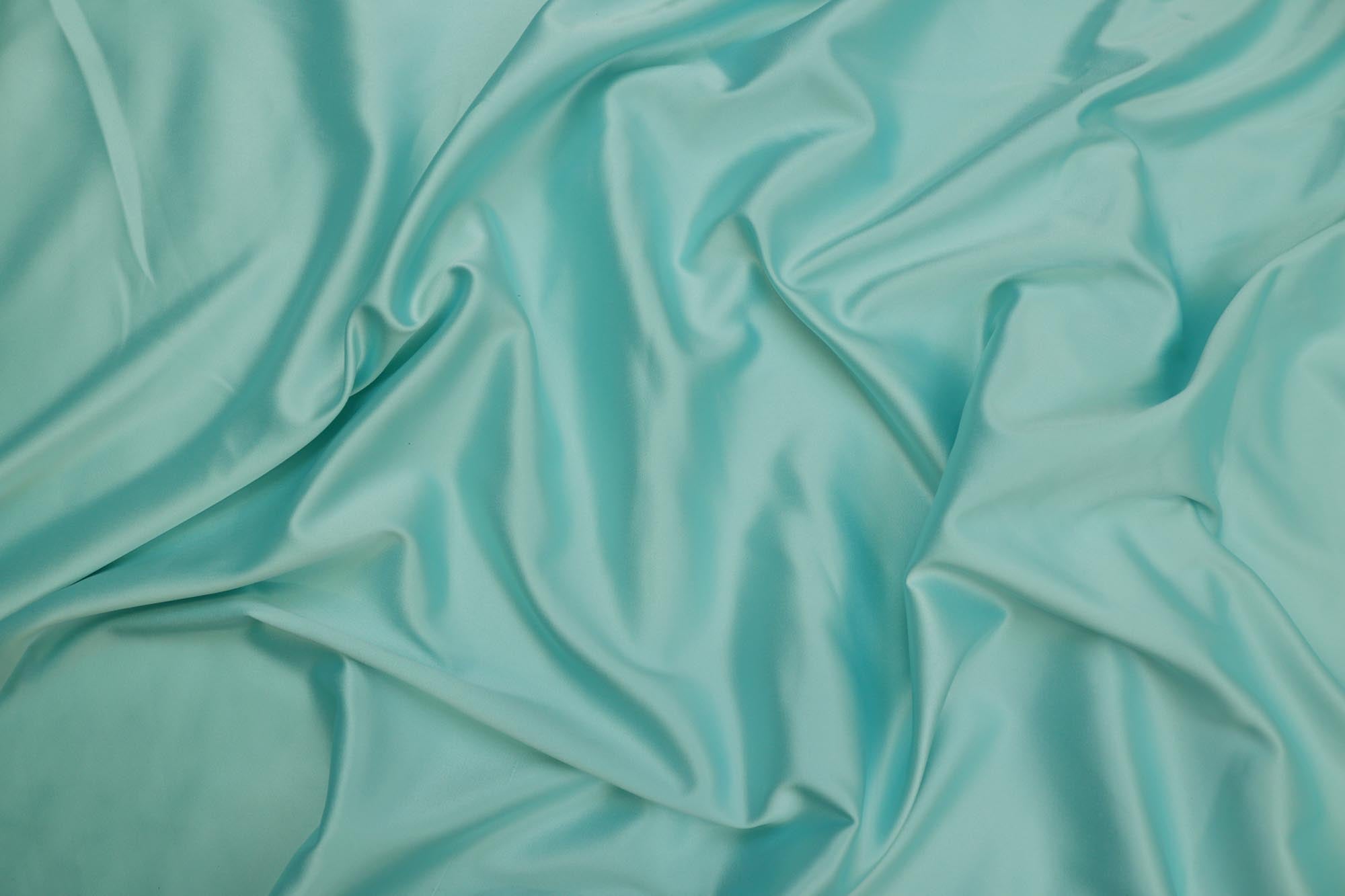 Pale turquoise blue colored royal satin - Paras Gallery Fabrics