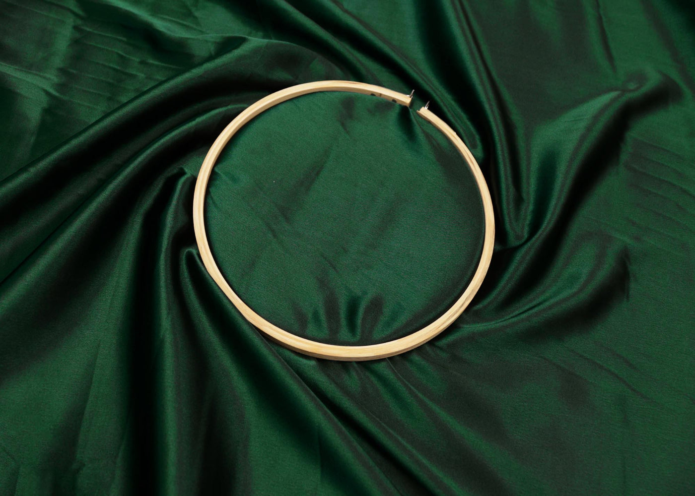 Dark jungle green colored royal satin - Paras Gallery Fabrics