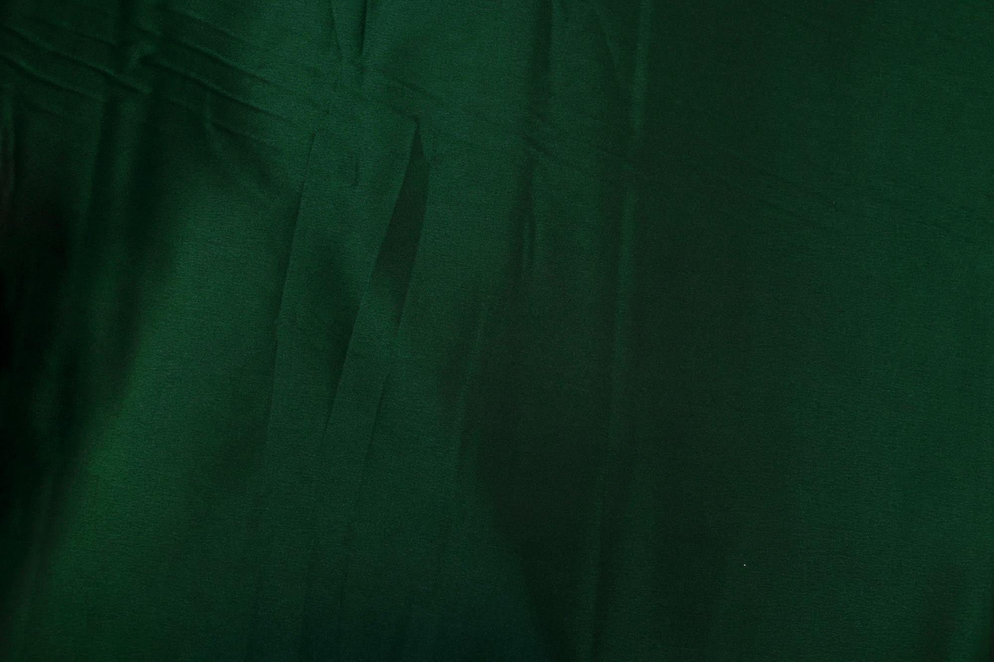 Dark jungle green colored royal satin