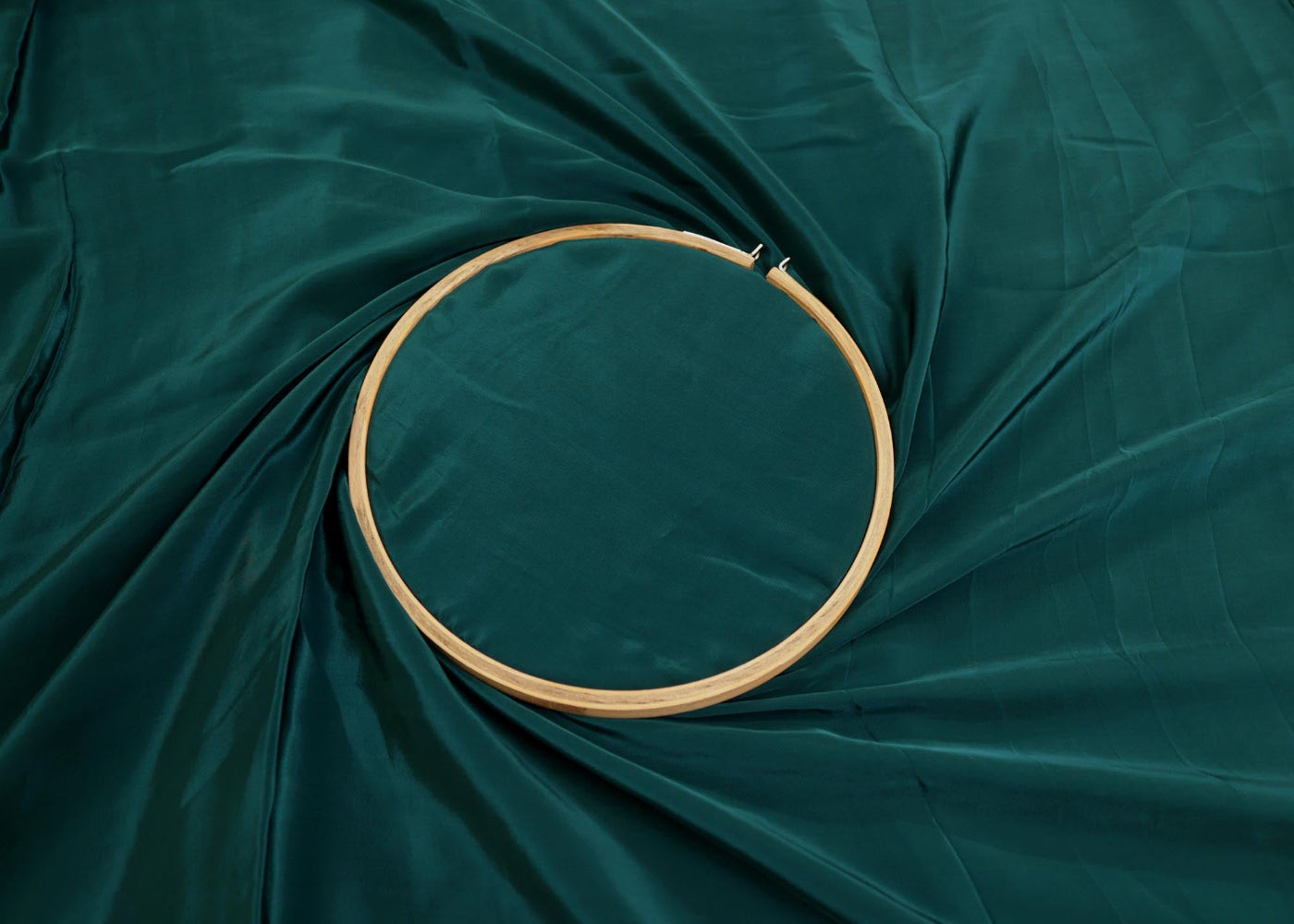 Dark Teal Green crepe fabric