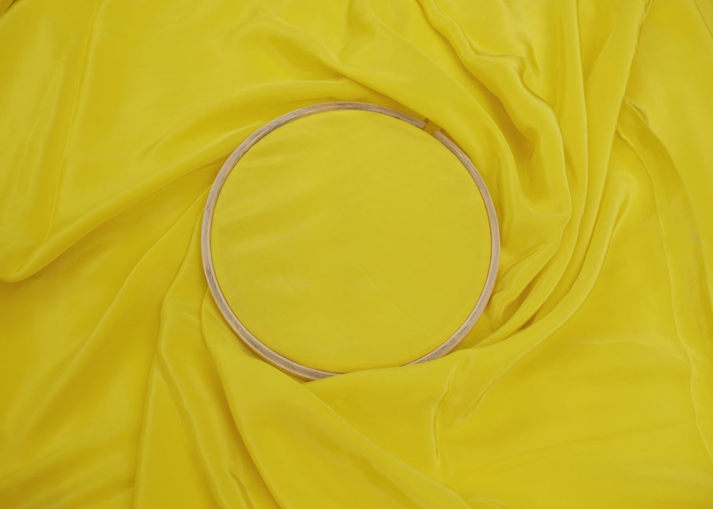 Bright Yellow crepe fabric