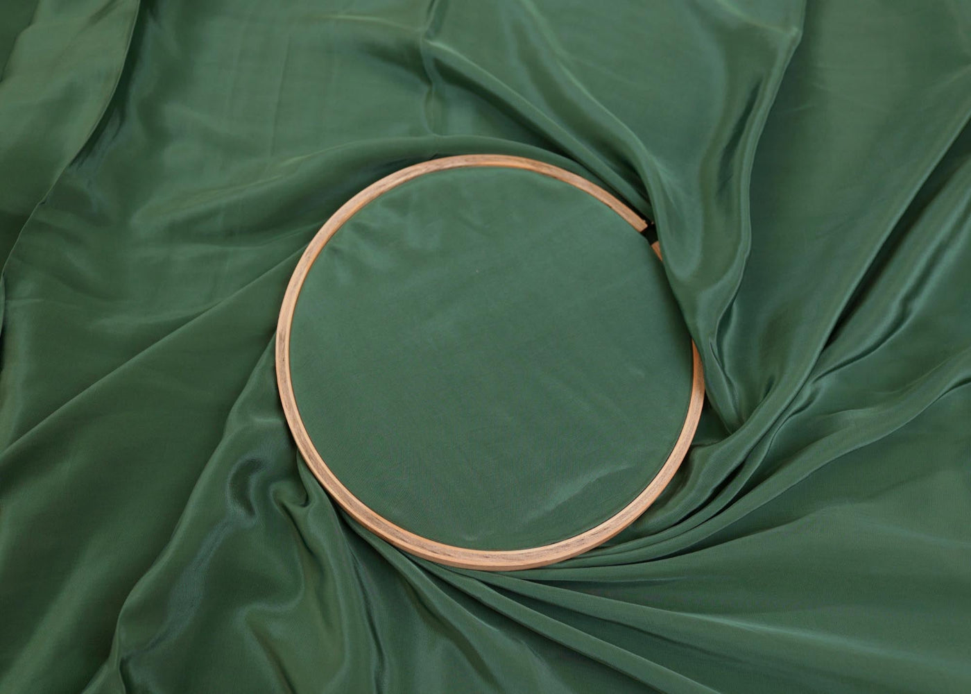 Sheen Green crepe fabric