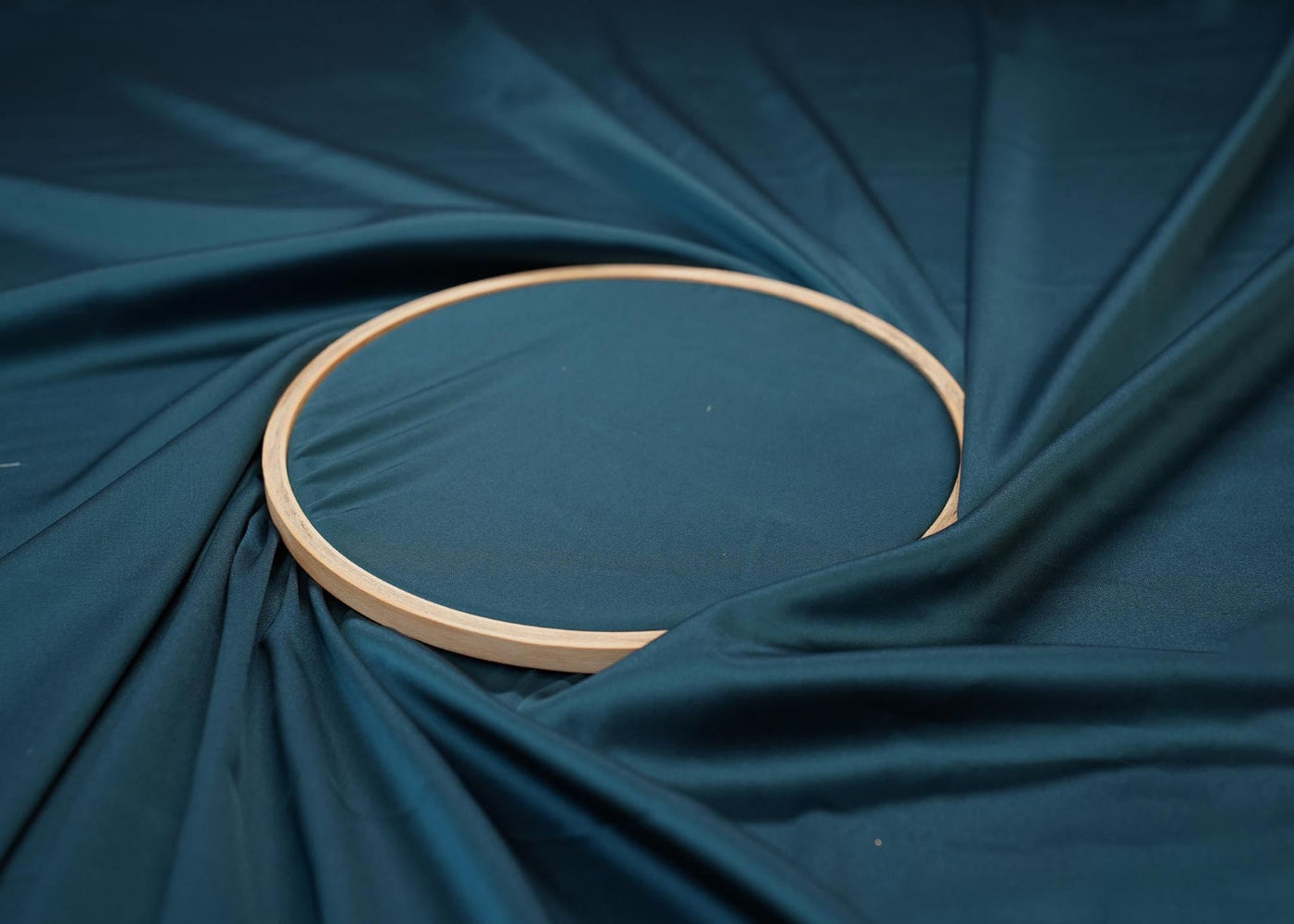 Elegant Dark Teal Armani Satin – Premium Fabric Online