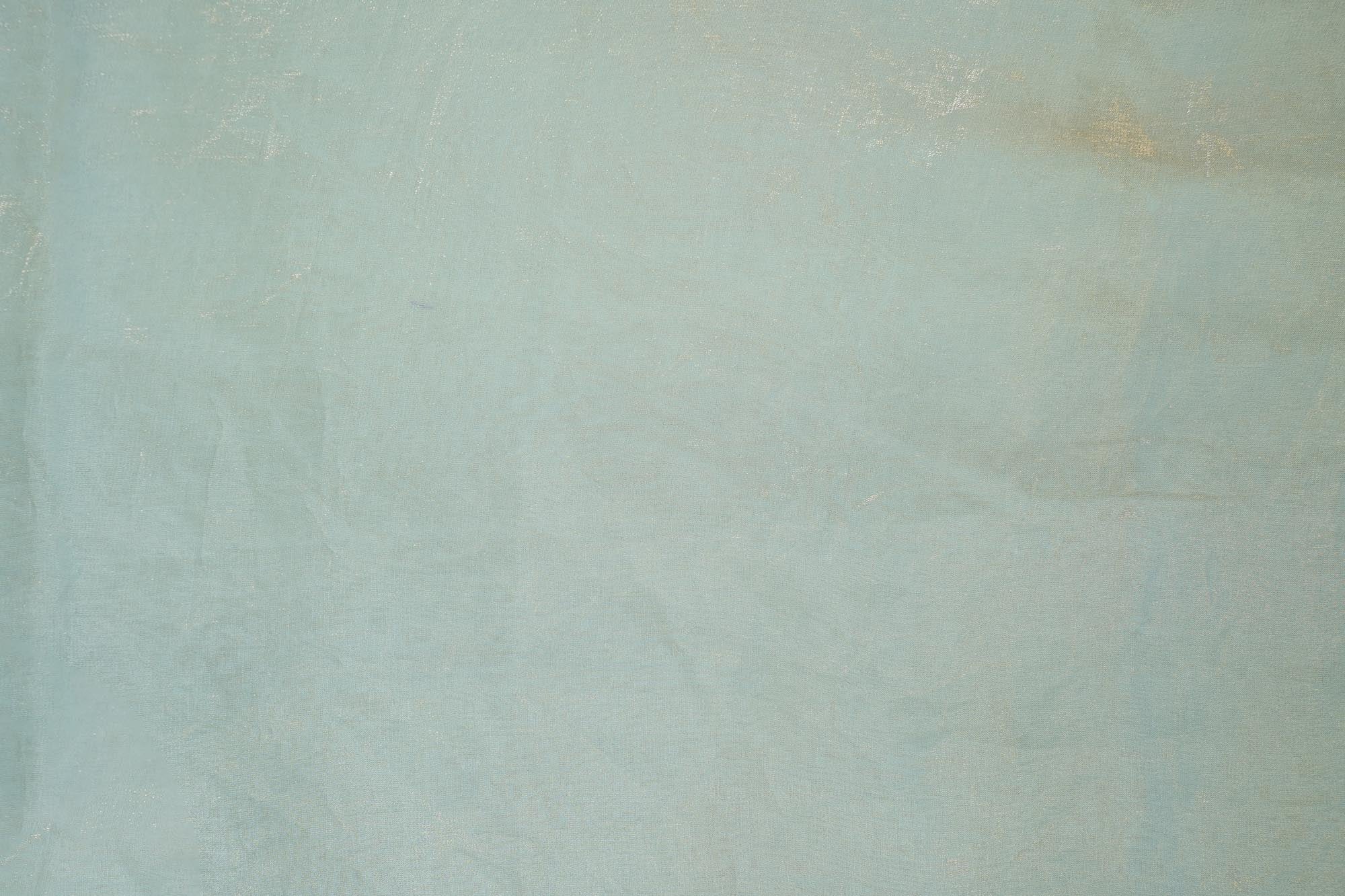 Pastel green coloured diamond tissue fabric
