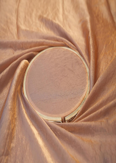 Rose Gold Coloured Diamond Tissue Fabric 9651(2)