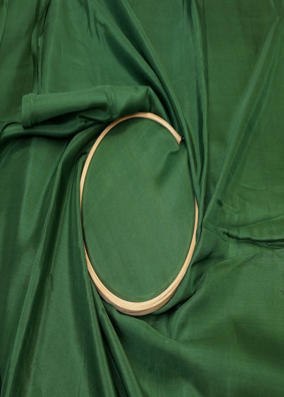 Dark Green Coloured Upada Silk Fabric 9316(28)