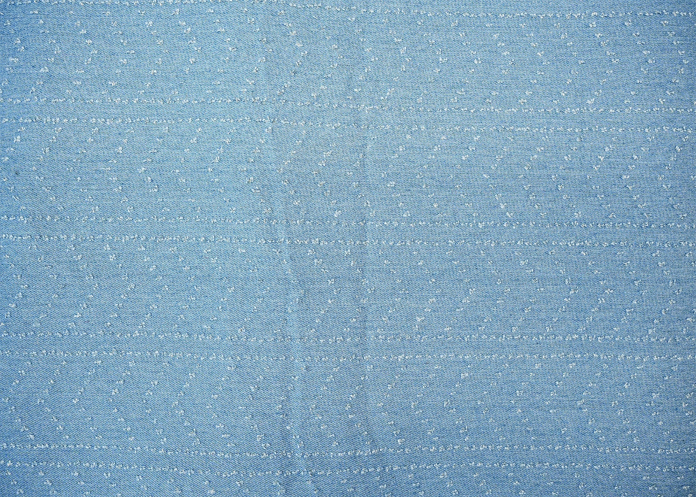 Sky Blue Denim with Stylish Geometric Dobby Detailing