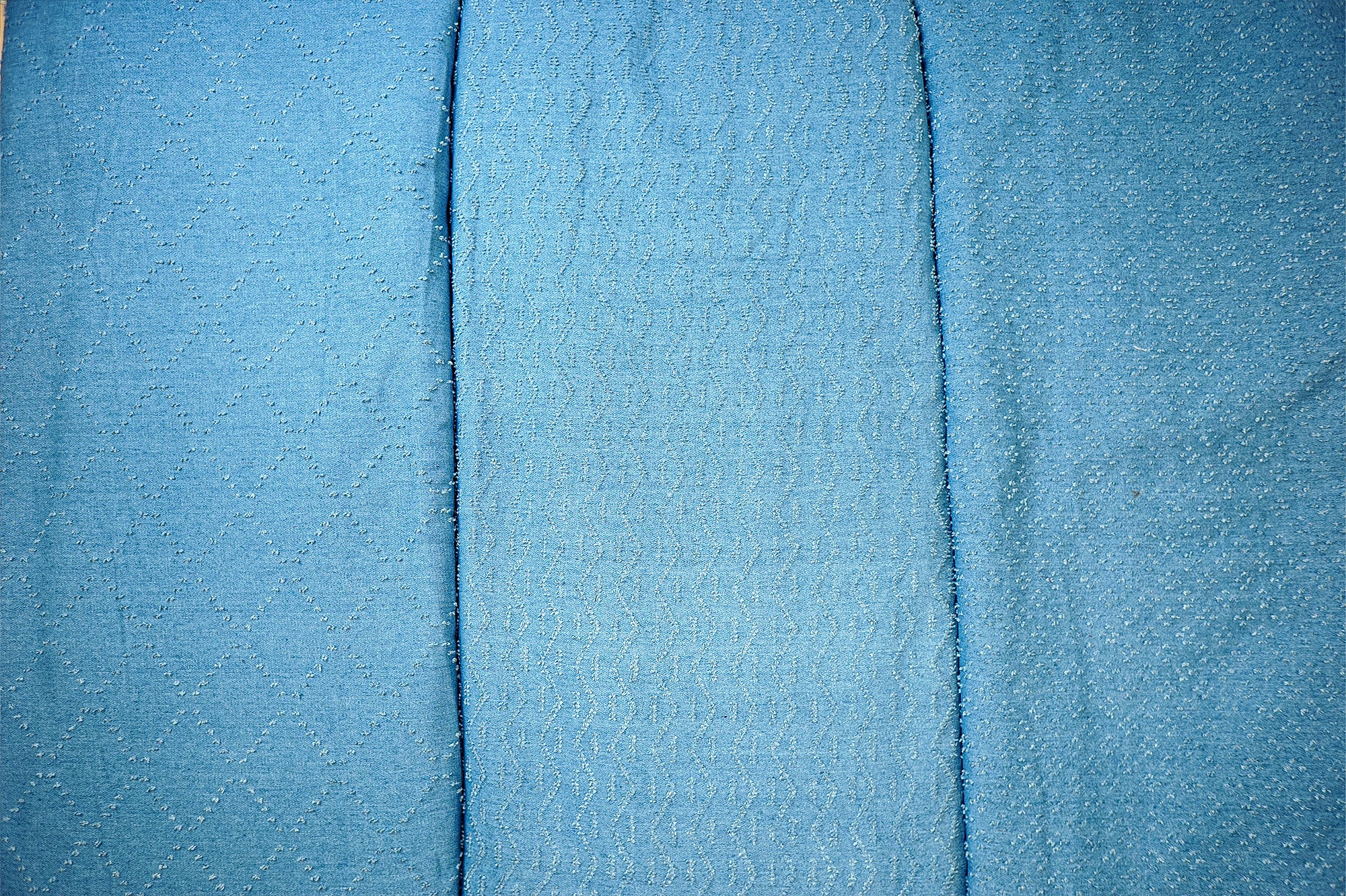 Sky Blue Denim with Stylish Geometric Dobby Detailing