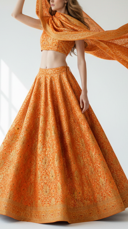 Mustard Pure Banarasi Brocade Fabric With Allover Golden Zari Handloom 16149