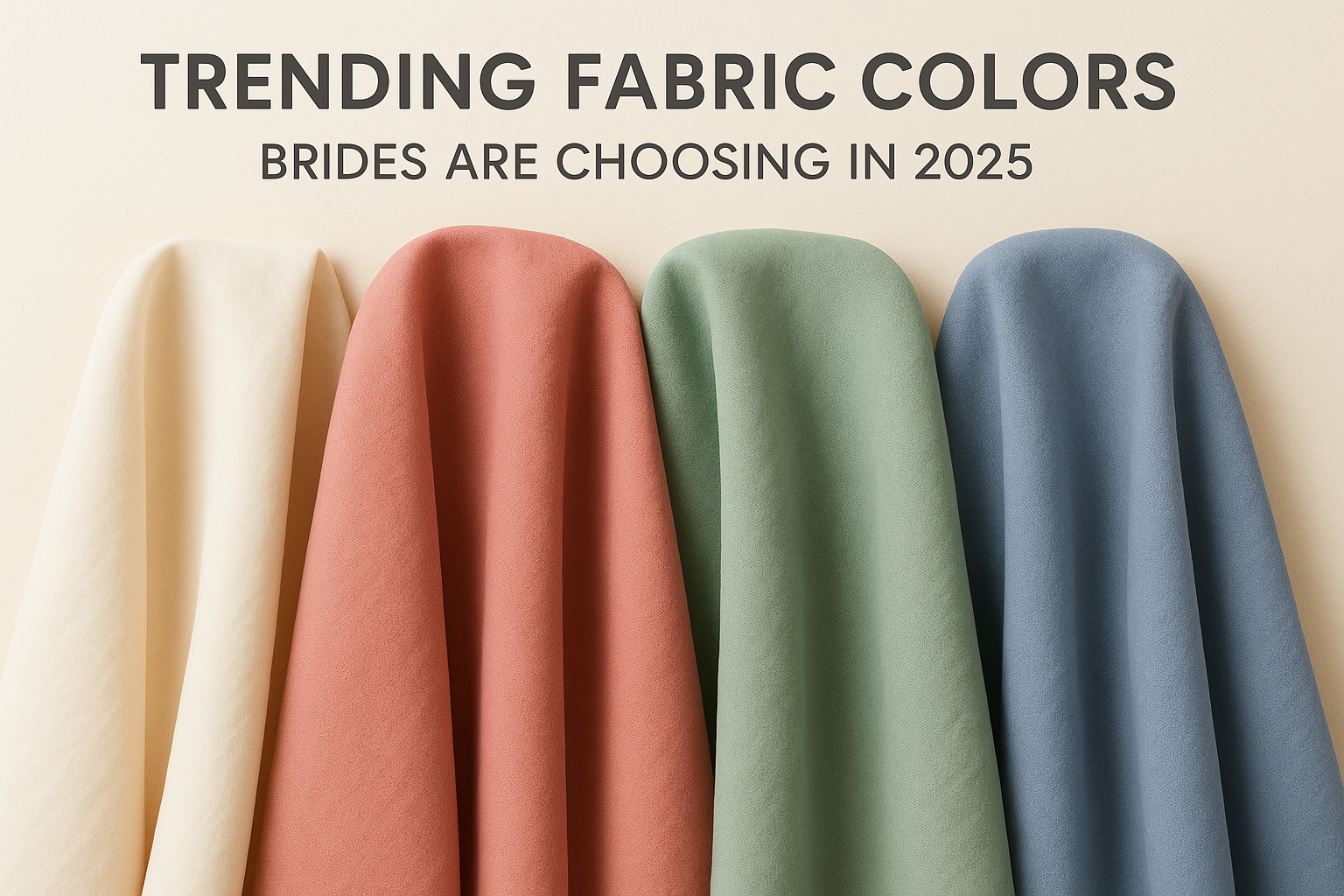 Trending Fabric Colors Brides Are Choosing in 2025
