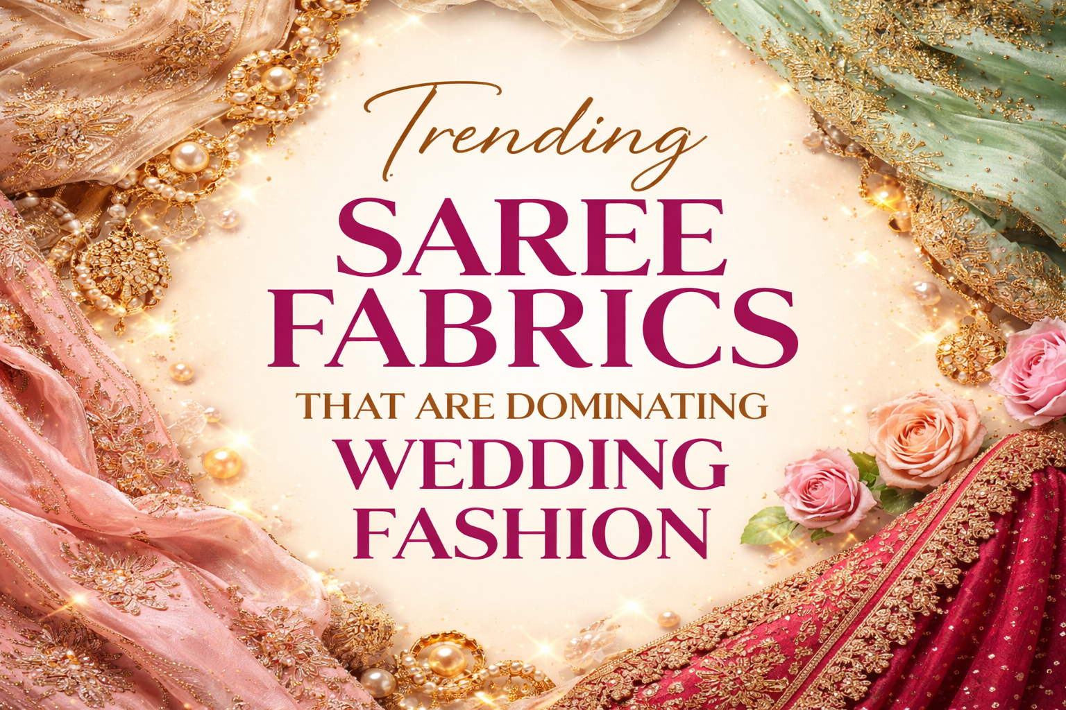 Trending saree fabrics dominates weeding fashion