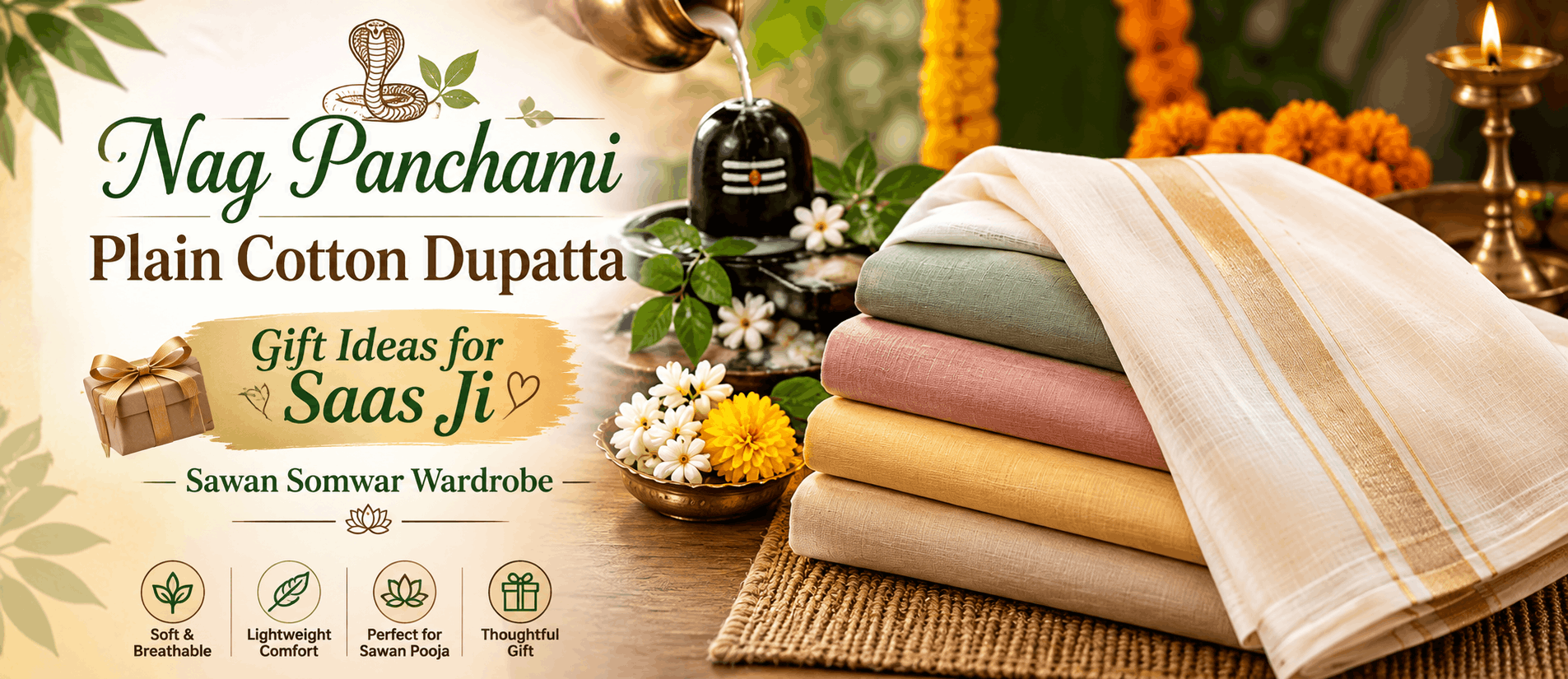 nag-panchami-plain-cotton-dupatta-gift-idea-for-saas-ji