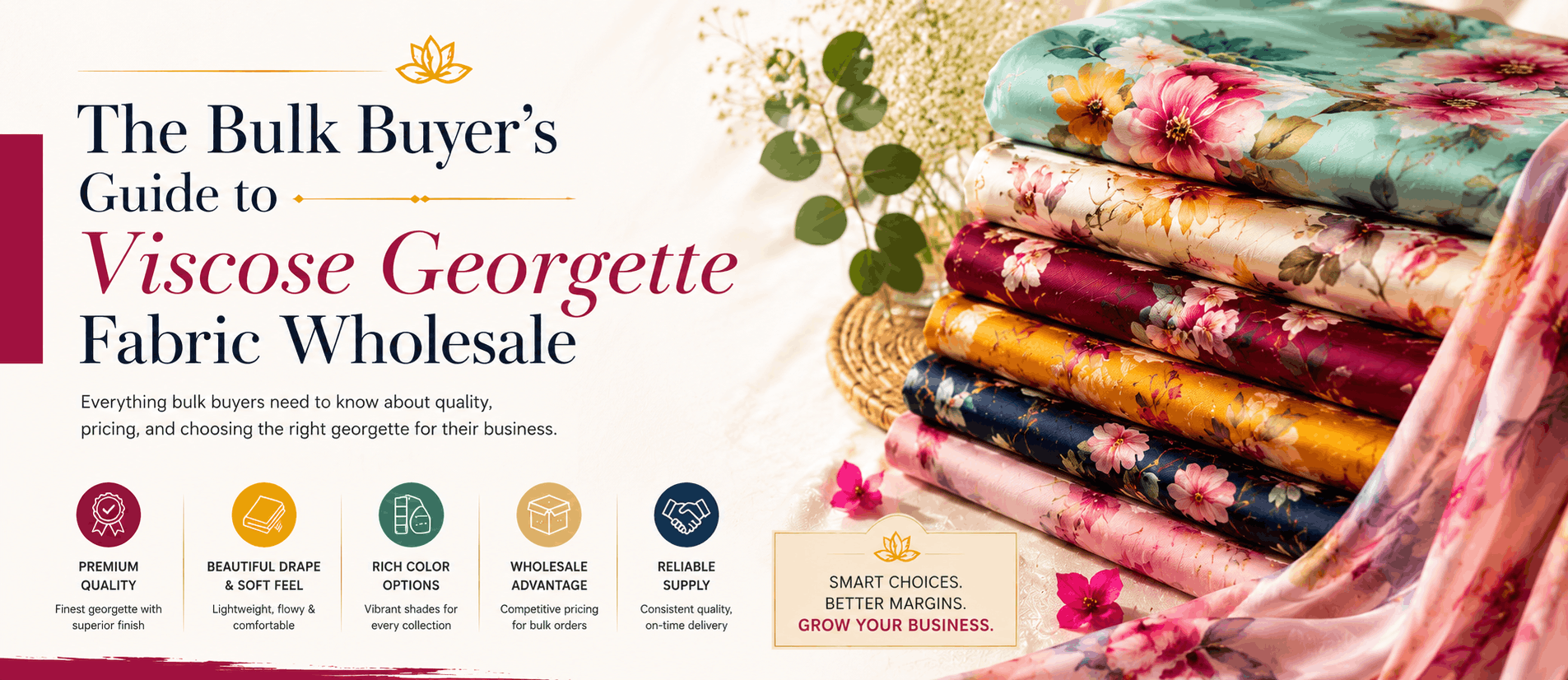 The Bulk Buyer's Guide to Viscose Georgette Fabric Wholesale