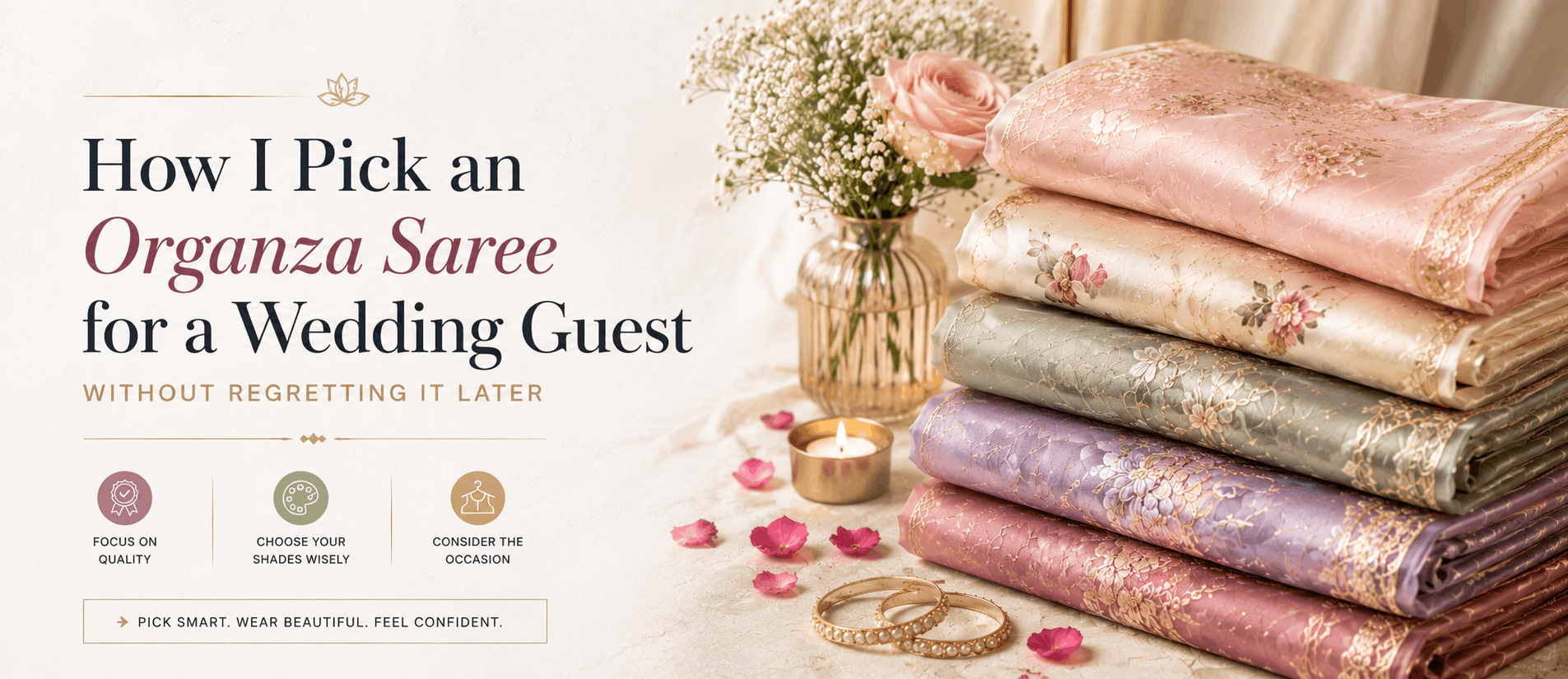 How I Pick an Organza Saree for a Wedding Guest Without Regretting It Later
