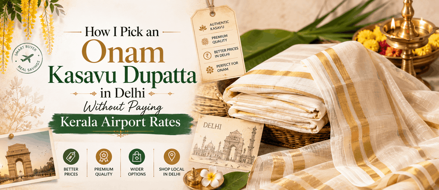 how-i-pick-an-onam-kasavu-dupatta-in-delhi