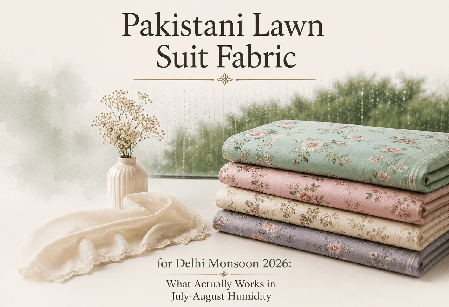 Pakistani Lawn Suit Fabric for Delhi Monsoon 2026: What Actually Works in July-August Humidity