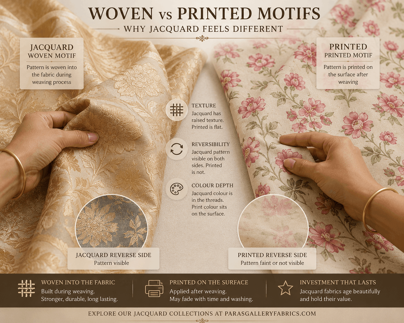 Woven vs Printed Motifs: Why Jacquard Feels Different
