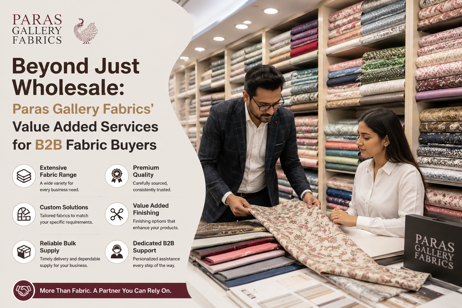 Beyond Just Wholesale: Parasgalleryfabrics' Value-Added Services for B2B Fabric Buyers