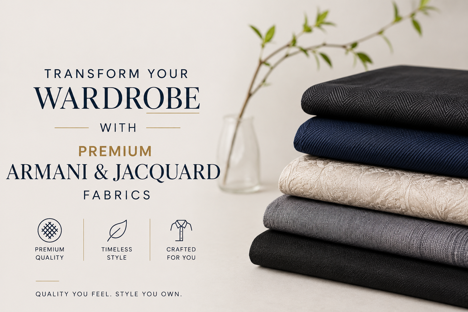 Transform Your Wardrobe with Premium Armani & Jacquard Fabrics