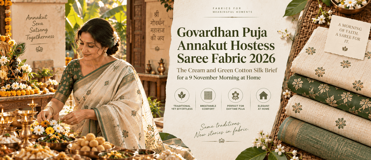 goverdhan-puja-annakut-hostess-saree-fabric