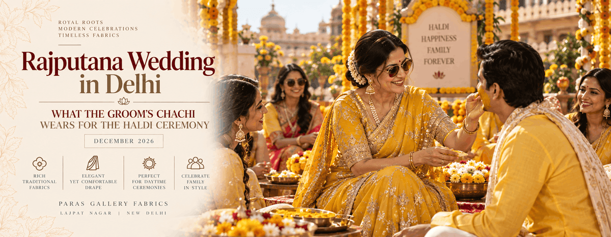 Rajputana Wedding in Delhi: What the Groom's Chachi Wears for the Haldi Ceremony (December 2026)