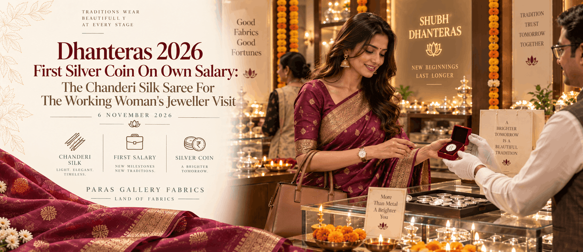 Dhanteras 2026 First Silver Coin On Own Salary: The Chanderi Silk Saree For The Working Woman's Jeweller Visit (6 November 2026)