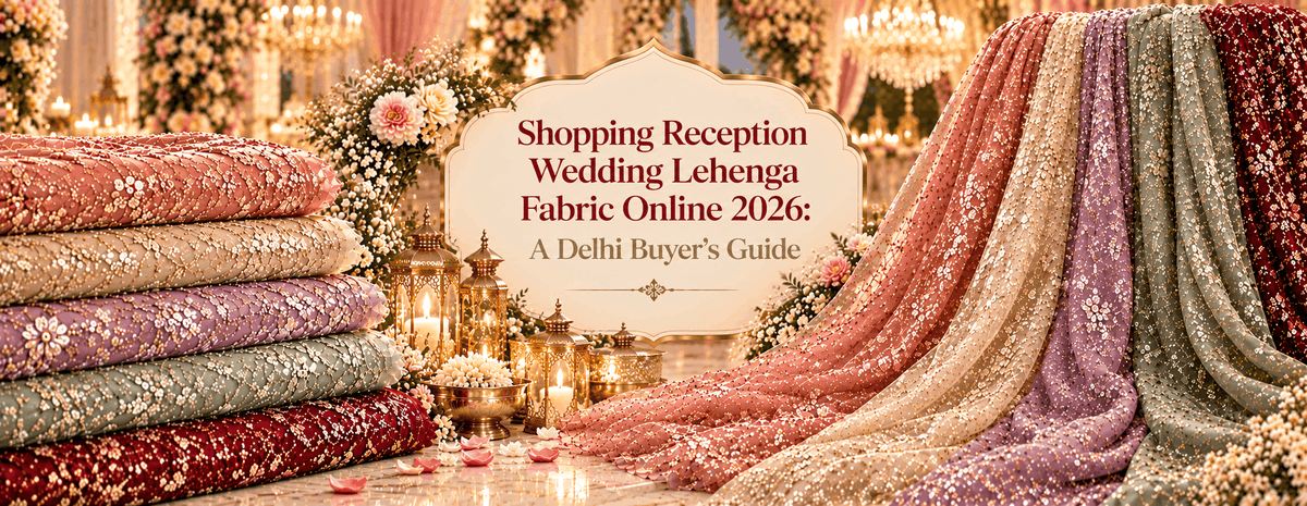 Shopping Reception Wedding Lehenga Fabric Online 2026: A Delhi Buyer's Guide