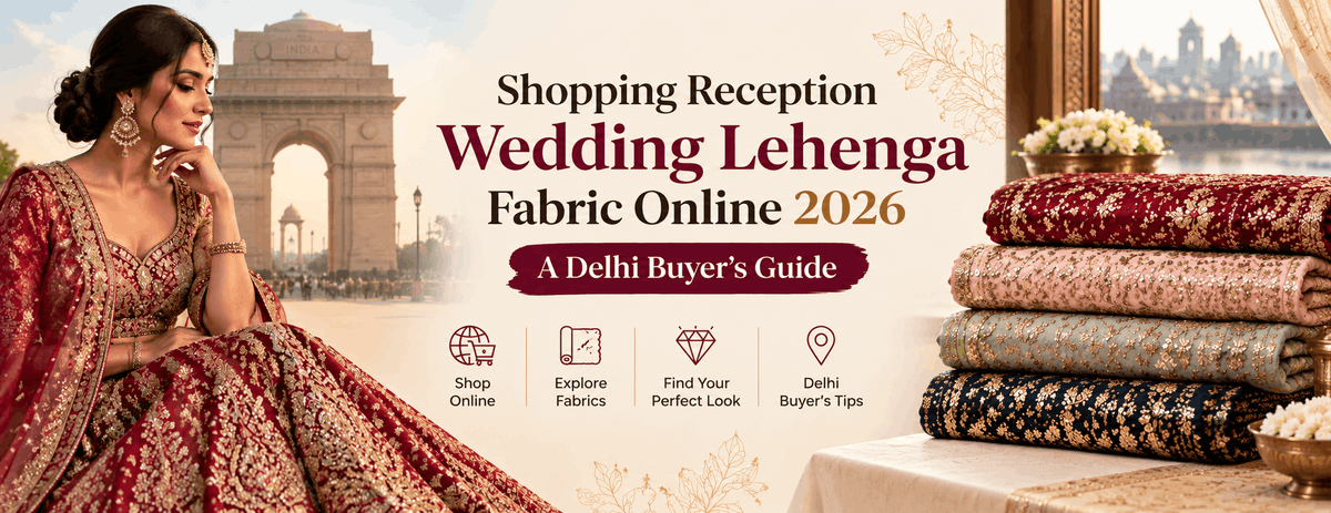 Shopping Reception Wedding Lehenga Fabric Online 2026: A Delhi Buyer's Guide