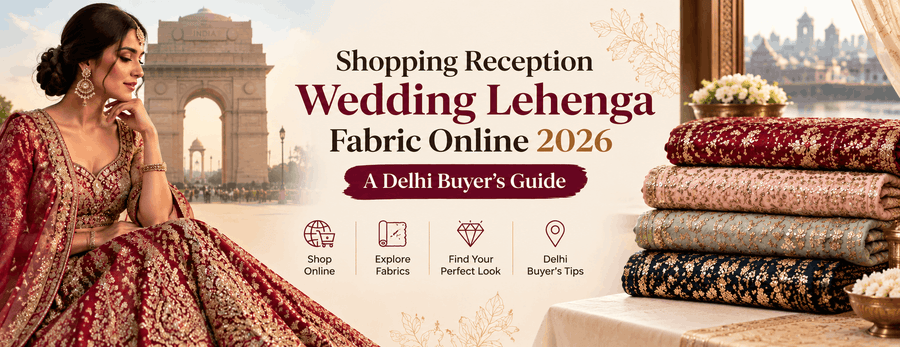 Shopping Reception Wedding Lehenga Fabric Online 2026: A Delhi Buyer's Guide