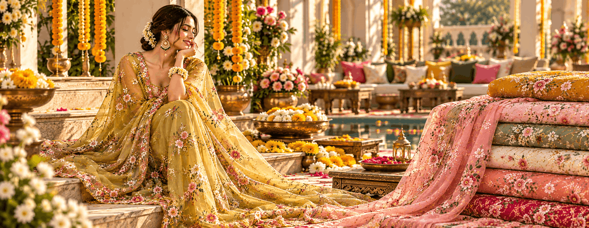 Why Georgette Fabric for Mehendi Is the 2026 Winter Wedding Season Trending Pick for Delhi Brides