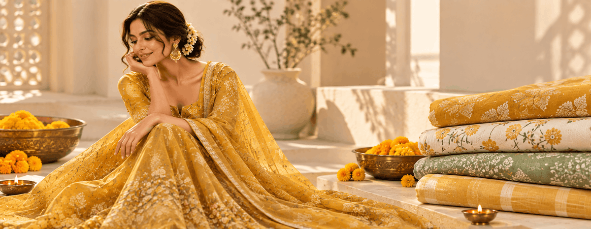 Why Is Cotton Fabric for Haldi the Safest Pick for a 2026 Winter Wedding? A Delhi Counter Guide