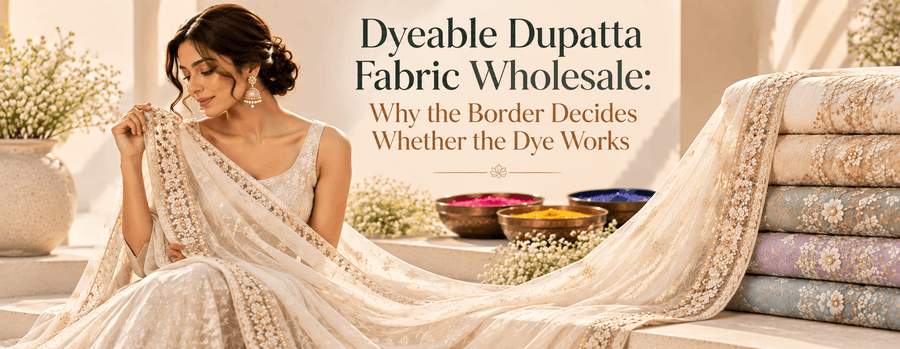 Dyeable Dupatta Fabric Wholesale: Why the Border Decides Whether the Dye Works